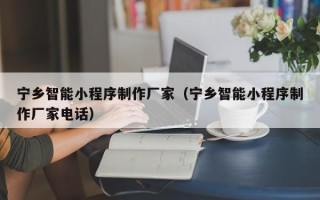 宜都宁乡智能小程序制作厂家（宁乡智能小程序制作厂家电话）
